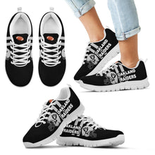 Load image into Gallery viewer, Vertical Two Line Mixed Helmet Oakland Raiders Sneakers
