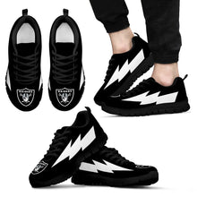 Load image into Gallery viewer, Cool Style Oakland Raiders Sneakers Thunder Lightning Amazing Logo