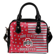 Load image into Gallery viewer, Unique Twinkle Star With Line Ohio State Buckeyes Shoulder Handbags