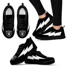 Load image into Gallery viewer, Cool Style Oakland Raiders Sneakers Thunder Lightning Amazing Logo