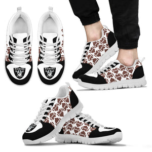 Great Football Love Frame Oakland Raiders Sneakers