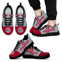 Load image into Gallery viewer, Line Stripe Logo Bottom Ohio State Buckeyes Sneakers