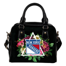 Load image into Gallery viewer, Floral Rose Valentine Logo New York Rangers Shoulder Handbags