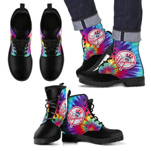Load image into Gallery viewer, Tie Dying Awesome Background Rainbow New York Yankees Boots