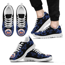 Load image into Gallery viewer, Tribal Flames Pattern New York Mets Sneakers