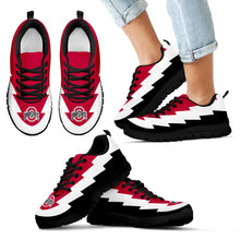 Load image into Gallery viewer, Funny Style Ohio State Buckeyes Sneakers Jagged Saws Creative Draw