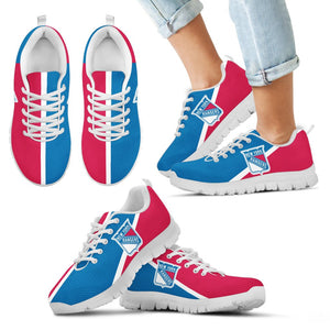 Dynamic Aparted Colours Beautiful Logo New York Rangers Sneakers