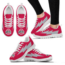 Load image into Gallery viewer, Nice Style Ohio State Buckeyes Sneakers Thunder Lightning Amazing Logo