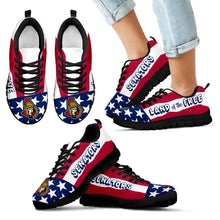 Load image into Gallery viewer, Proud Of American Flag Three Line Ottawa Senators Sneakers
