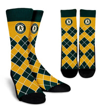 Load image into Gallery viewer, Gorgeous Oakland Athletics Argyle Socks