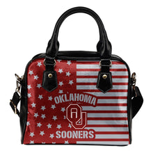 Load image into Gallery viewer, Unique Twinkle Star With Line Oklahoma Sooners Shoulder Handbags