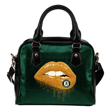 Load image into Gallery viewer, Beautiful Lips Elegant Logo Oakland Athletics Shoulder Handbags