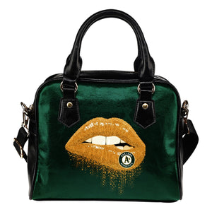 Beautiful Lips Elegant Logo Oakland Athletics Shoulder Handbags