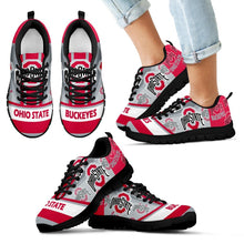 Load image into Gallery viewer, Three Impressing Point Of Logo Ohio State Buckeyes Sneakers