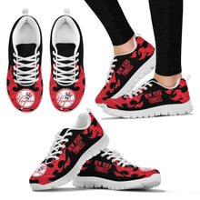 Load image into Gallery viewer, Tribal Flames Pattern New York Yankees Sneakers
