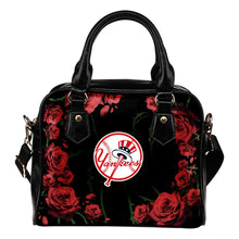 Load image into Gallery viewer, Valentine Rose With Thorns New York Yankees Shoulder Handbags