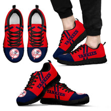 Load image into Gallery viewer, Line Stripe Logo Bottom New York Yankees Sneakers