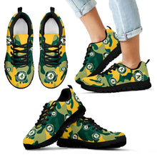 Load image into Gallery viewer, Oakland Athletics Cotton Camouflage Fabric Military Solider Style Sneakers
