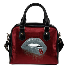 Load image into Gallery viewer, Beautiful Lips Elegant Logo Oklahoma Sooners Shoulder Handbags