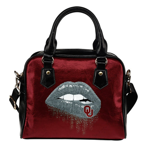 Beautiful Lips Elegant Logo Oklahoma Sooners Shoulder Handbags