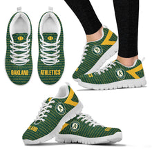 Load image into Gallery viewer, Pattern Logo Slide In Line Oakland Athletics Sneakers