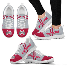Load image into Gallery viewer, Line Stripe Logo Bottom Ohio State Buckeyes Sneakers