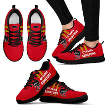 Load image into Gallery viewer, Vertical Two Line Mixed Helmet Ottawa Senators Sneakers