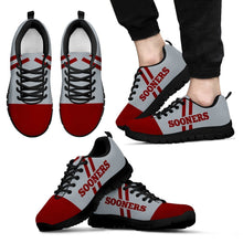 Load image into Gallery viewer, Line Stripe Logo Bottom Oklahoma Sooners Sneakers