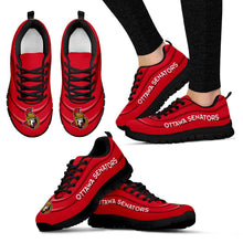 Load image into Gallery viewer, Wave Red Floating Pattern Ottawa Senators Sneakers