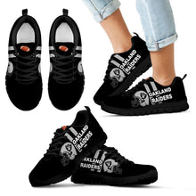 Load image into Gallery viewer, Vertical Two Line Mixed Helmet Oakland Raiders Sneakers