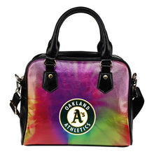Load image into Gallery viewer, Rainbow Dynamic Mix Colours Gorgeous Oakland Athletics Shoulder Handbags