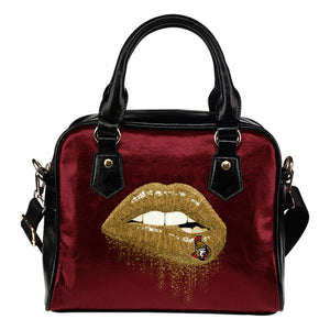 Beautiful Lips Elegant Logo Ottawa Senators Shoulder Handbags