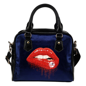 Beautiful Lips Elegant Logo New York Yankees Shoulder Handbags