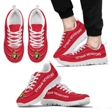 Load image into Gallery viewer, Wave Red Floating Pattern Ottawa Senators Sneakers