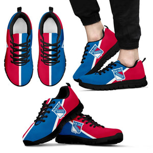 Dynamic Aparted Colours Beautiful Logo New York Rangers Sneakers