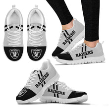 Load image into Gallery viewer, Line Stripe Logo Bottom Oakland Raiders Sneakers