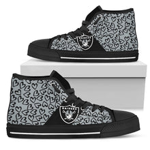 Load image into Gallery viewer, Perfect Cross Color Absolutely Nice Oakland Raiders High Top Shoes