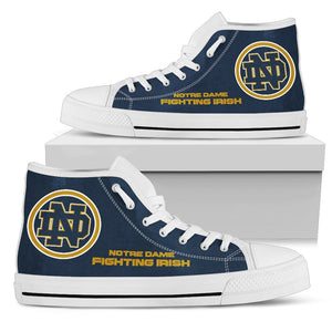 Circle Logo Notre Dame Fighting Irish High Top Shoes