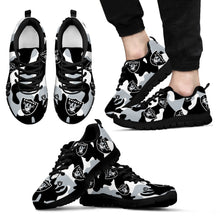 Load image into Gallery viewer, Oakland Raiders Cotton Camouflage Fabric Military Solider Style Sneakers