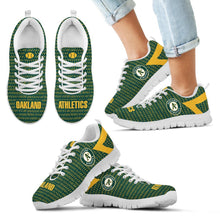 Load image into Gallery viewer, Pattern Logo Slide In Line Oakland Athletics Sneakers