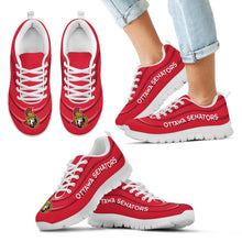 Load image into Gallery viewer, Wave Red Floating Pattern Ottawa Senators Sneakers