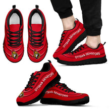 Load image into Gallery viewer, Wave Red Floating Pattern Ottawa Senators Sneakers