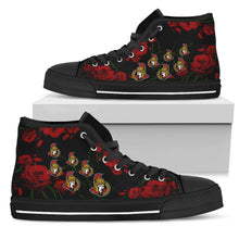 Load image into Gallery viewer, Lovely Rose Thorn Incredible Ottawa Senators High Top Shoes