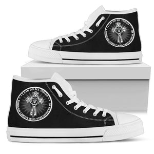 I Can Do All Things Through Christ Who Strengthens Me Oakland Raiders High Top Shoes