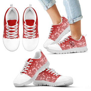 Heart Flying Valentine Sweet Logo Oklahoma Sooners  Sneakers