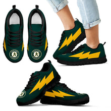 Load image into Gallery viewer, Lovely Style Oakland Athletics Sneakers Thunder Lightning Amazing Logo