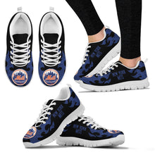 Load image into Gallery viewer, Tribal Flames Pattern New York Mets Sneakers