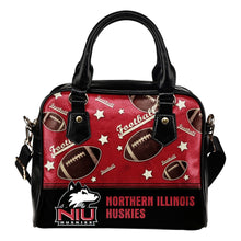 Load image into Gallery viewer, Personalized American Football Awesome Northern Illinois Huskies Shoulder Handbag