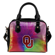 Load image into Gallery viewer, Rainbow Dynamic Mix Colours Gorgeous Oklahoma Sooners Shoulder Handbags
