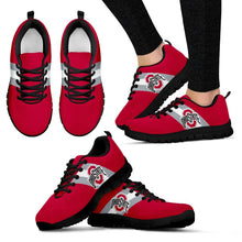 Load image into Gallery viewer, Three Colors Vertical Ohio State Buckeyes Sneakers